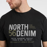 North 56°4 / North 56Denim North 56Denim Printed T-shirt TALL T-shirt 0099 Black