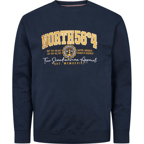 North 56°4 / North 56Denim North 56°4 Logo Sweat Embroidery TALL Sweatshirt 0580 Navy Blue