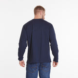 North 56°4 / North 56Denim North 56°4 Long Sleeve T-shirt W/Application T-shirt LS 0580 Navy Blue
