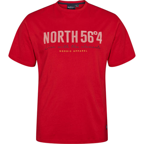 North 56°4 / North 56Denim North 56°4 Printed T-shirt T-shirt 0300 Red
