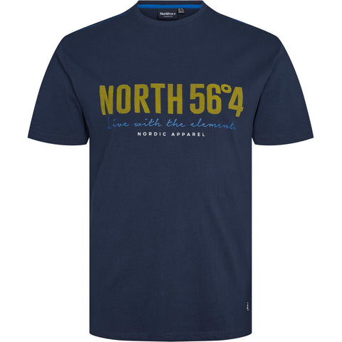 North 56°4 / North 56Denim North 56°4 Printed T-shirt T-shirt 0580 Navy Blue