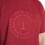 North 56°4 / North 56Denim North 56°4 T-shirt W/Big Embroidery T-shirt 0340 Carmine