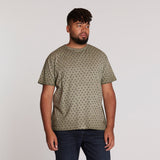 North 56°4 / North 56Denim North 56Denim Cool Dyed Allover Printed Tee T-shirt 0659 Dusty Olive Green