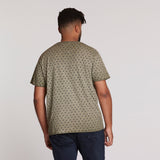 North 56°4 / North 56Denim North 56Denim Cool Dyed Allover Printed Tee T-shirt 0659 Dusty Olive Green
